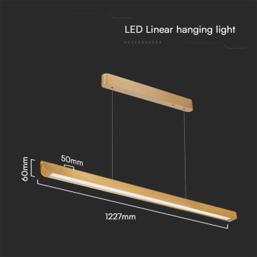 LED-Hängeleuchte an Schnur LED/36W/230V 3000/4000/6400K golden