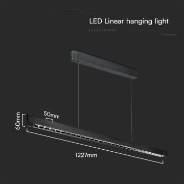 LED-Hängeleuchte an Schnur LED/36W/230V 3000/4000/6400K schwarz