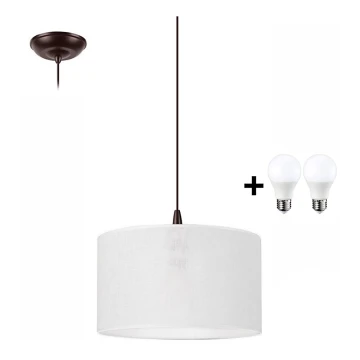 LED-Hängeleuchte an Schnur NOEL 1xE27/60W/230V weiß