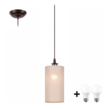 LED-Hängeleuchte an Schnur NOEL MINI 1xE27/60W/230V beige