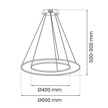 LED Hängeleuchte ROTONDA LED/51W/230V gold