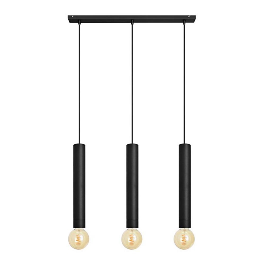 LED Hängeleuchte TUBA 3xGU10/6,5W/230V schwarz