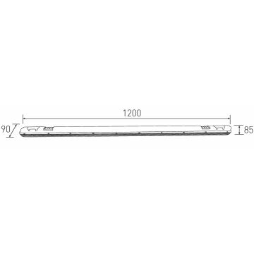 LED-Hochleistungs-Leuchtstofflampe DUST LED/40W/230V 4000K 120 cm IP65