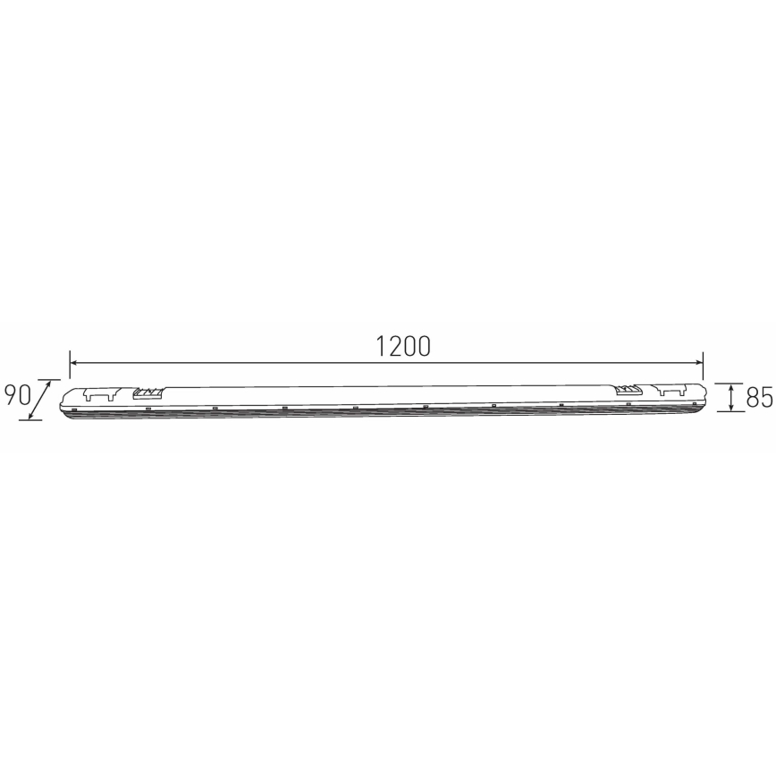 LED-Hochleistungs-Leuchtstofflampe DUST LED/40W/230V 4000K 120 cm IP65