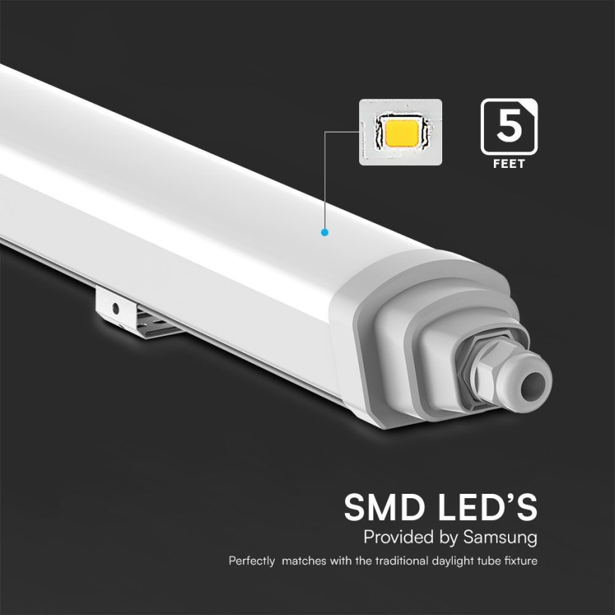 LED-Hochleistungs-Leuchtstofflampe SAMSUNG CHIP LED/48W/230V 4000K IP65 150 cm