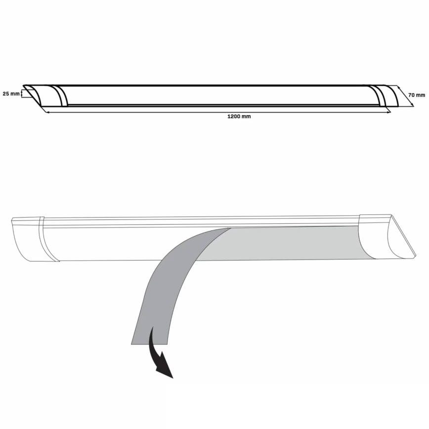 LED-Küchenunterbauleuchte LED/36W/230V 4000K 120 cm weiß