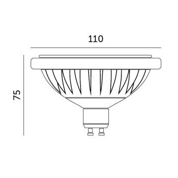 LED-Leuchtmittel ES111 GU10/15W/230V 4000K