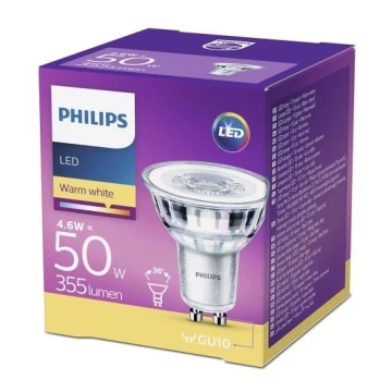 LED-Leuchtmittel Philips GU10/4,6W/230V 2700K