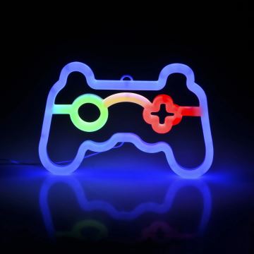 LED-Neon-Wanddekoration GAME LED/3W/3xAA blau