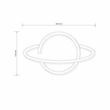 LED-Neon-Wanddekoration PLANET LED/3W/3xAA blau/gelb