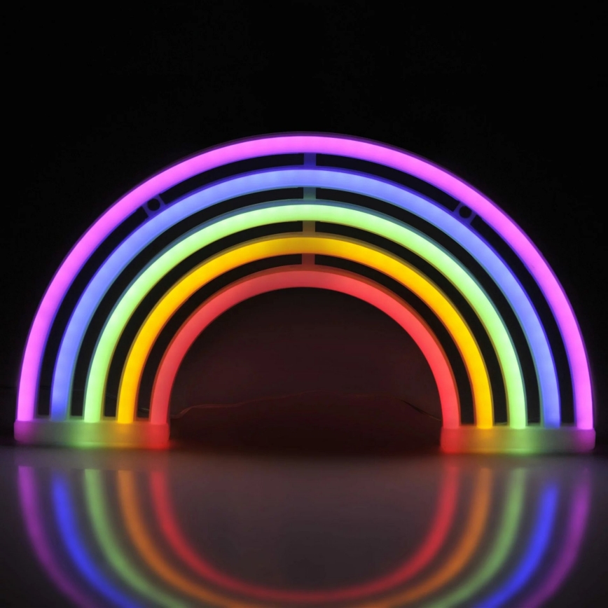 LED-Neon-Wanddekoration RAINBOW LED/3W/3xAA mehrfarbig