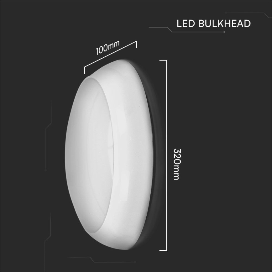 LED-Notfall-Deckenleuchte mit Sensor LED/8W/16W/20W/230V IP65 3000/4000/6500K