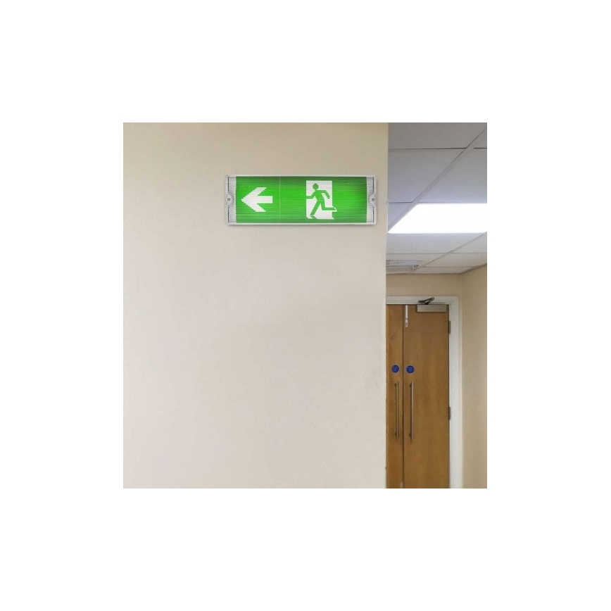 LED-Notleuchte mit regelmäßiger Funktionsprüfung EMERGENCY EXIT LED/3W/230V 6400K IP65