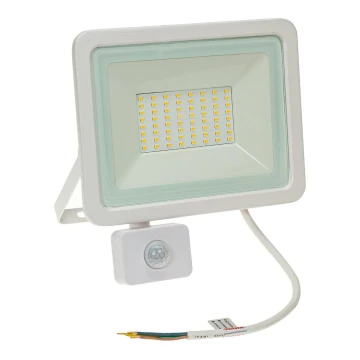 LED-Outdoor-Strahler mit Sensor NOCTIS LUX 2 LED/50W/230V 3000K IP44 weiß