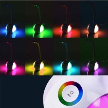 LED RGB dimmbare Tischlampe LED/7W/230V weiß