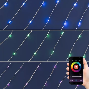 LED-RGB-Weihnachtskette dimmbar 200xLED/29 Funktionen 20,4m