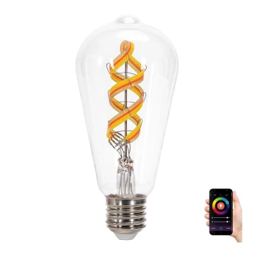 LED-RGBW-Glühbirne FILAMENT ST64 E27/4,9W/230V 2700K - Aigostar