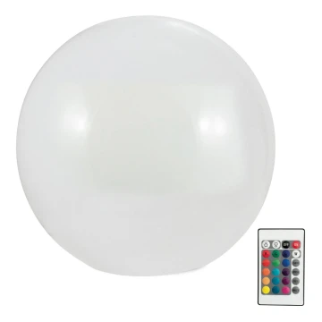 LED RGBW Solarlampe BALL LED/1,2V d 30 cm IP65 + Fernbedienung