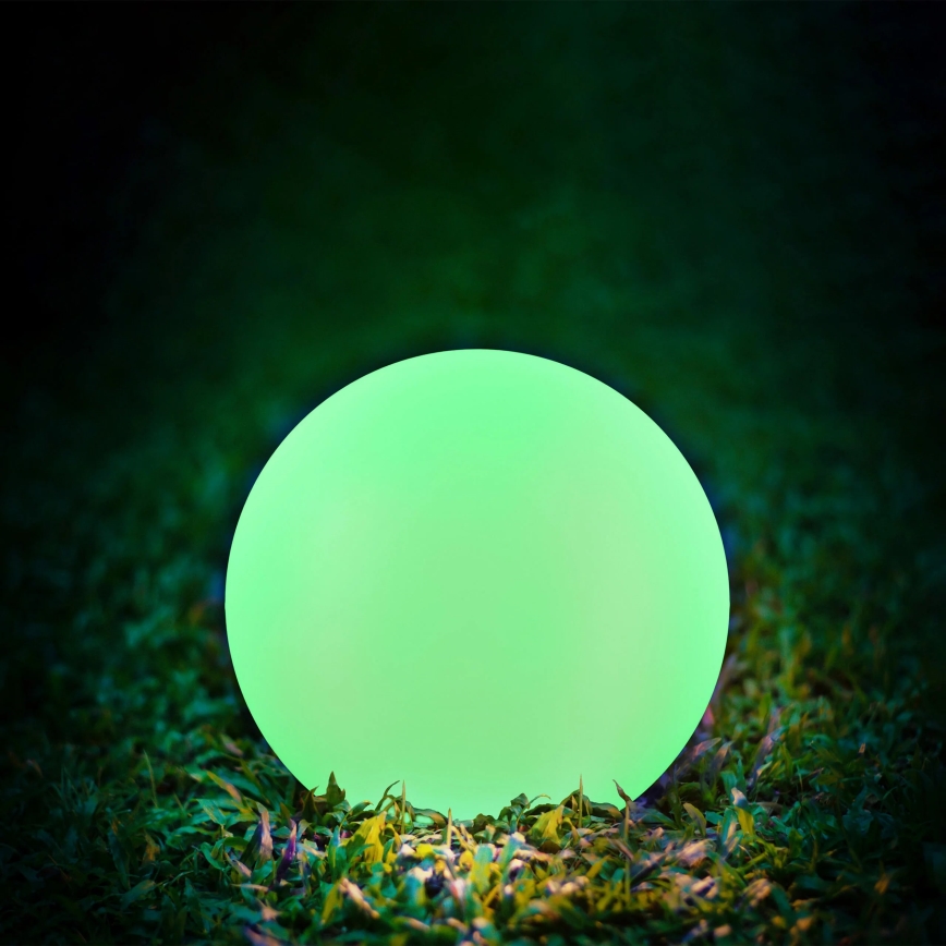 LED-RGBW-Solarleuchte BALL LED/3,2V d 20 cm IP65 + Fernbedienung