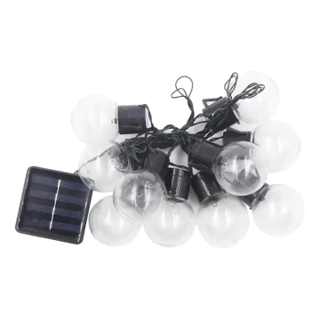 LED - Solar-Lichterkette 10xLED/0,12W/1,2V 1xAA IP44 6000K