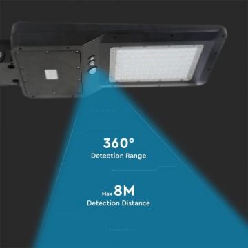 LED-Solar-Straßenlaterne mit Sensor LED/40W/9,6V IP65 4000K + Fernbedienung