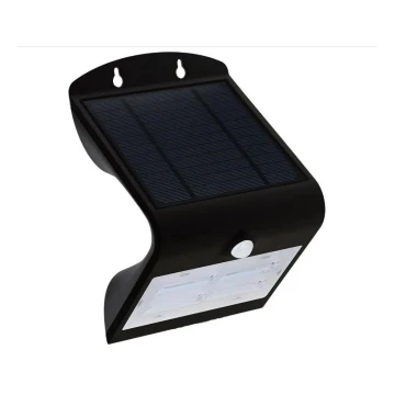 LED Solar Wandleuchte mit Sensor LED/3W/3,7V 3000/4000K IP65 schwarz