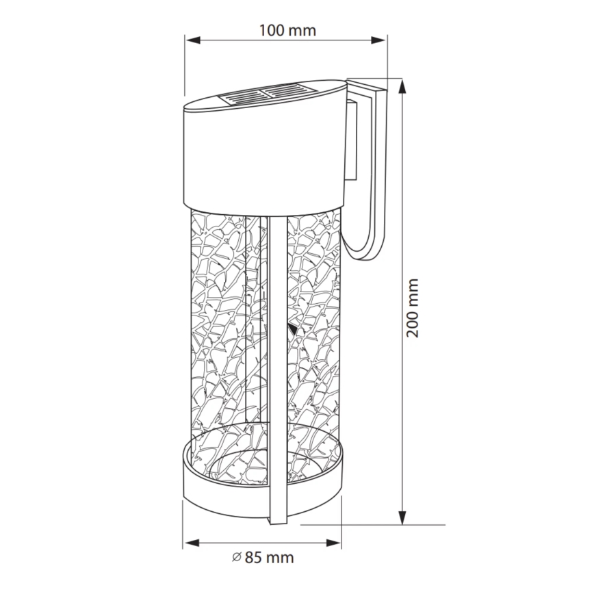 LED-Solar-Wandleuchte VETRO LED/1,2V IP44