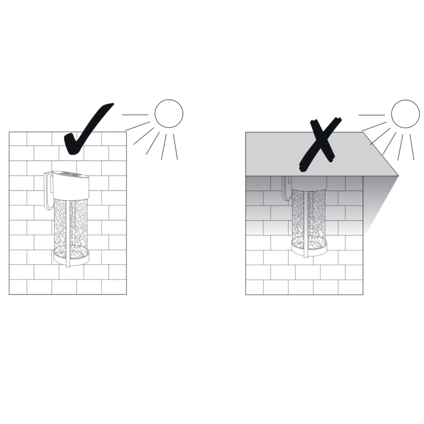 LED-Solar-Wandleuchte VETRO LED/1,2V IP44