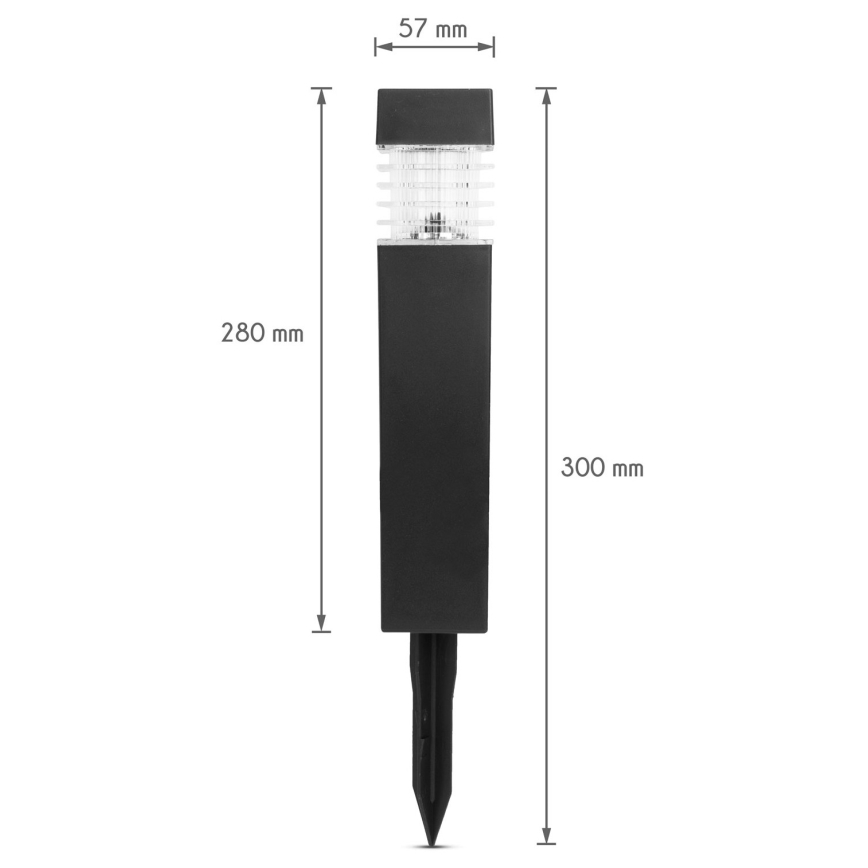 LED Solarlampe LED/1,2V 600mAh IP44 schwarz