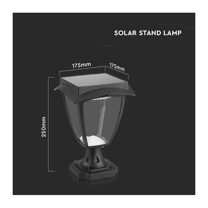 LED-Solarlampe LED/2W/3,7V 3000/6000K IP65