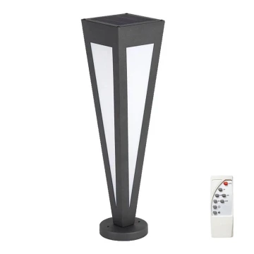 LED-Solarleuchte LED/2W/3,7V IP65 3000K schwarz + Fernbedienung