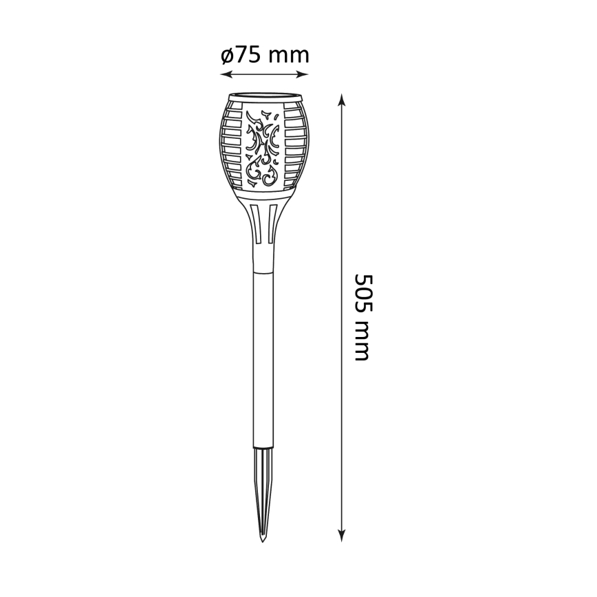 LED-Solarleuchte mit Sensor FUEGO LED/1,2V IP44