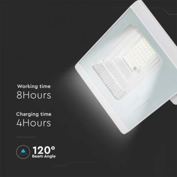 LED-Solarstrahler für den Außenbereich LED/12W/3,2V IP65 4000K + Fernbedienung