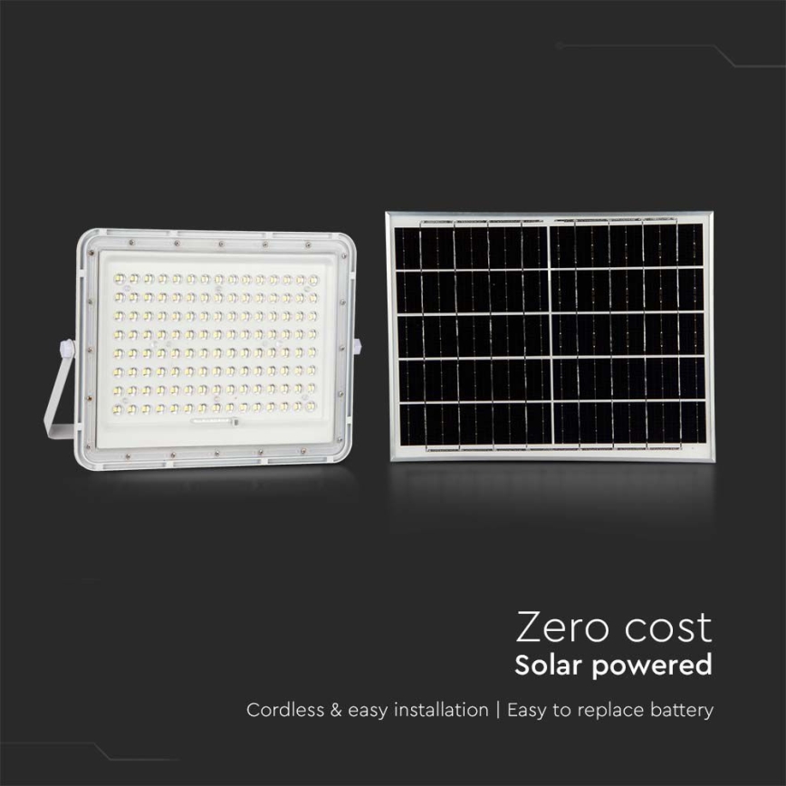 LED-Solarstrahler für den Außenbereich LED/20W/3,2V 4000K weiß IP65 + Fernbedienung