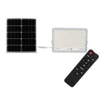 LED-Solarstrahler für den Außenbereich LED/30W/3,2V 6400K weiß IP65 + Fernbedienung