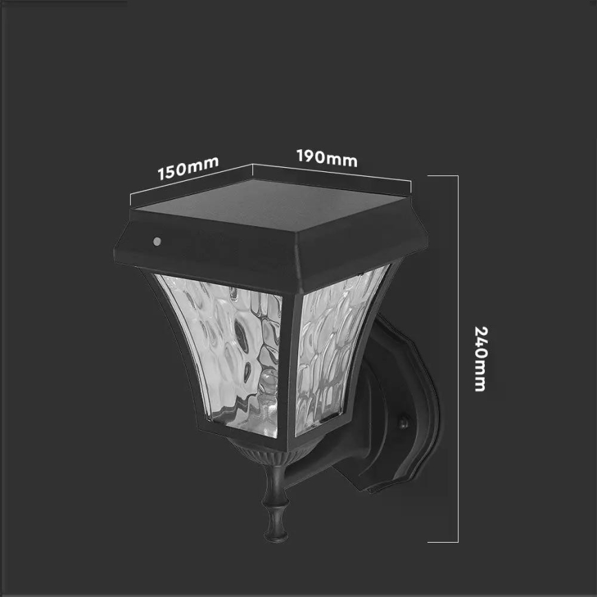 LED-Solarwandlampe 3in1 LED/2W/5,5V 3000K/6000K IP65