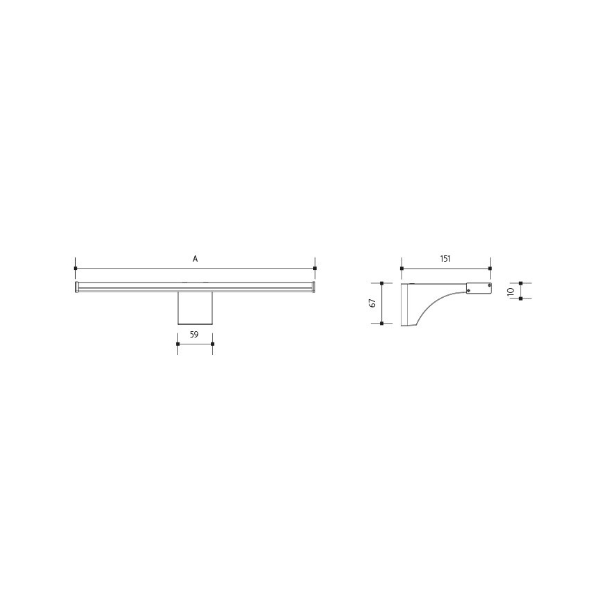 LED-Spiegelleuchte fürs Bad ELESAR LED/8W/230V IP44 4000K