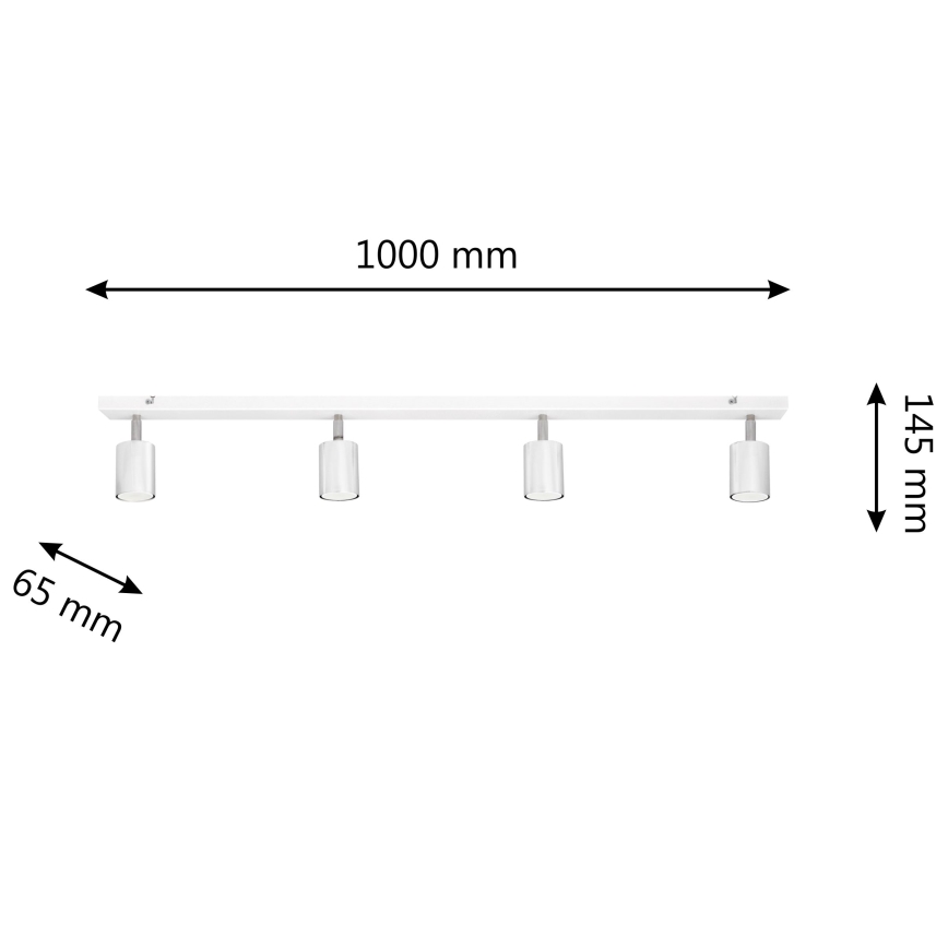 LED-Strahler TUNE 4xGU10/4,8W/230V mattes Chrom/weiß