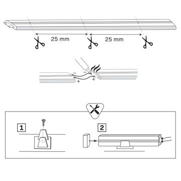 LED-Streifen NEON 2 m LED/14W/12V IP65 grün