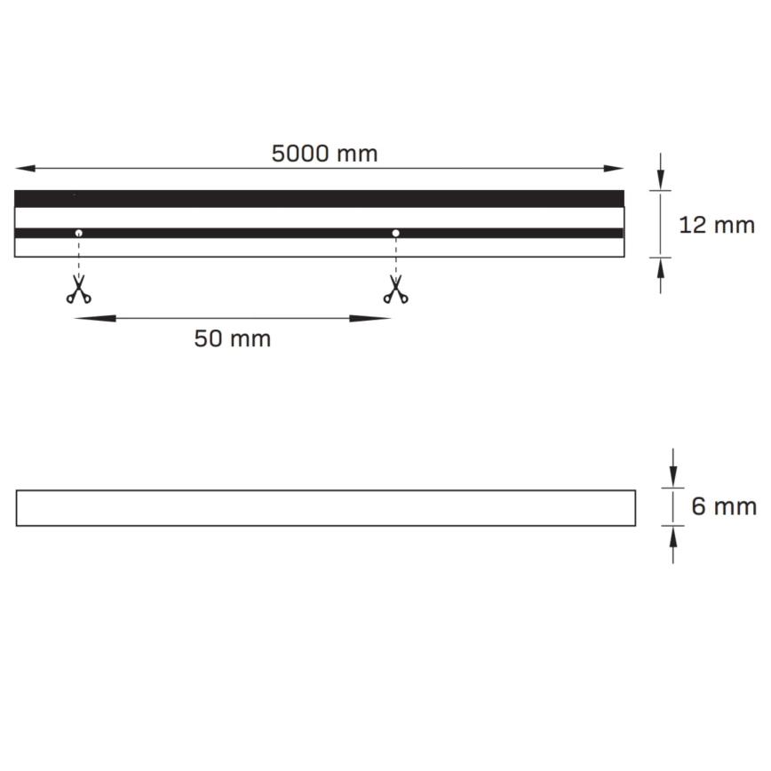 LED-Streifen NEON 5m LED/30W/24V grün IP65