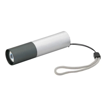 LED-Taschenlampe LED/400mAh weiß/grau