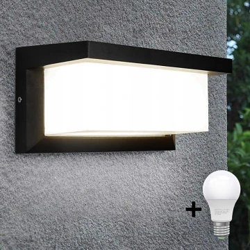 LED-Wandleuchte für Außenbereiche NEELY 1xE27/10W/230V 3000K IP54 schwarz