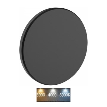 LED-Wandleuchte für den Außenbereich PIATTA LED/9W/230V 3000/4000/6000K d 12 cm IP44 schwarz