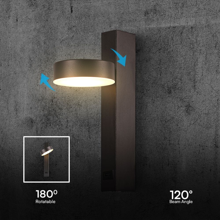 LED-Wandstrahler mit USB-Anschluss LED/8W/230V 3000K