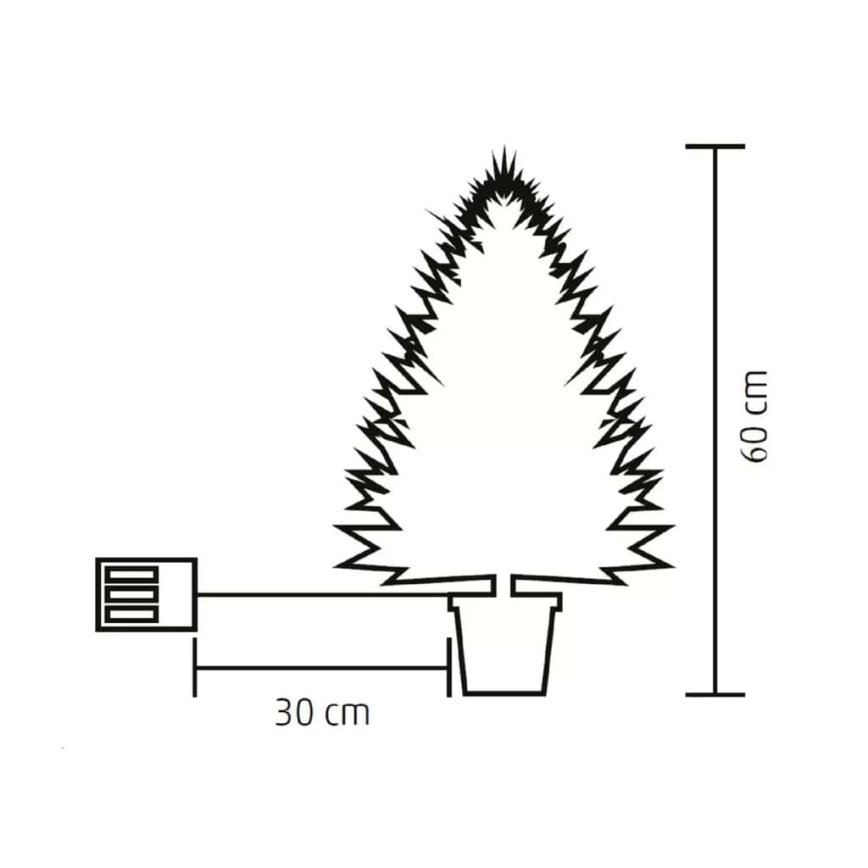 LED-Weihnachtsbaum 30xLED/3xAA 60 cm Kiefer