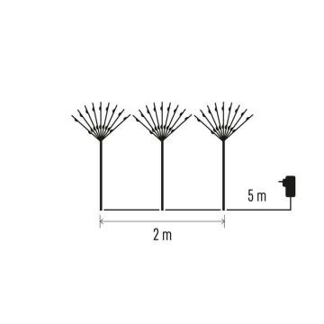 LED-Weihnachtsdekoration für den Außenbereich 180xLED/3,6W/230V IP44 kaltweiß