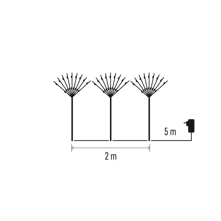 LED-Weihnachtsdekoration für den Außenbereich 180xLED/3,6W/230V IP44 kaltweiß