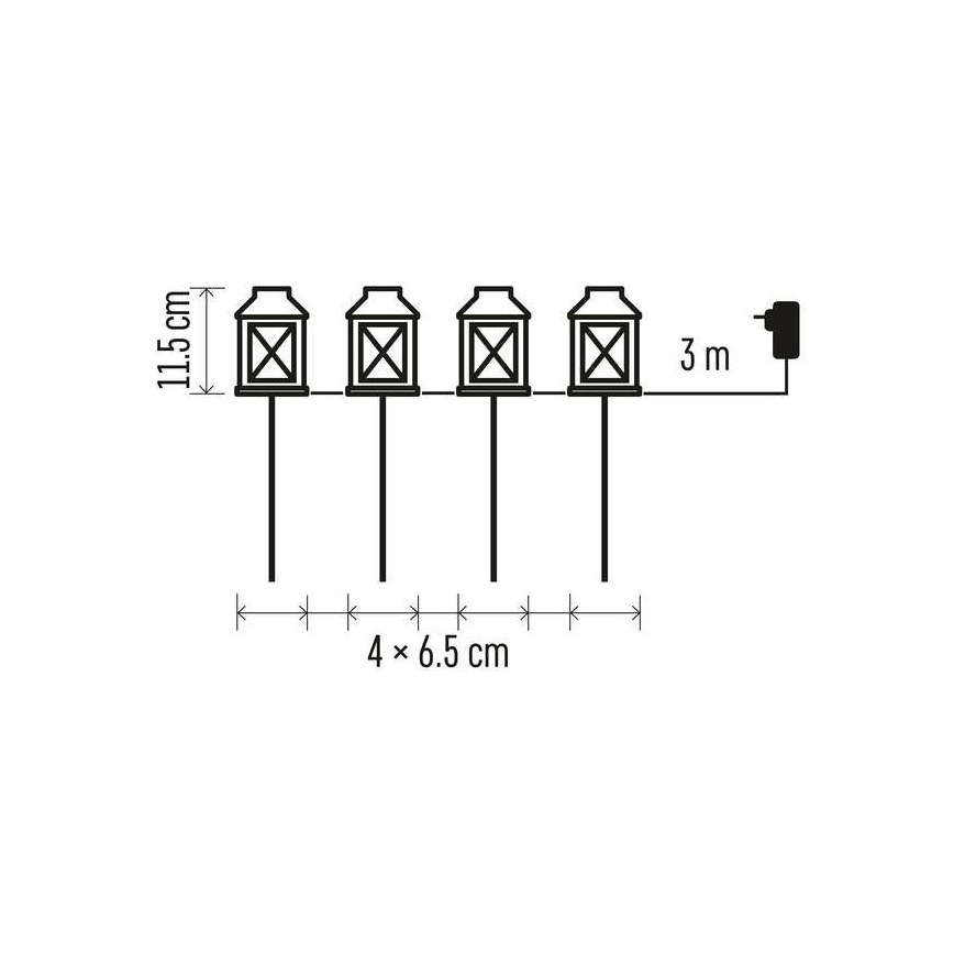 LED Weihnachtsdekoration für den Außenbereich 4xLED/5W/230V IP44