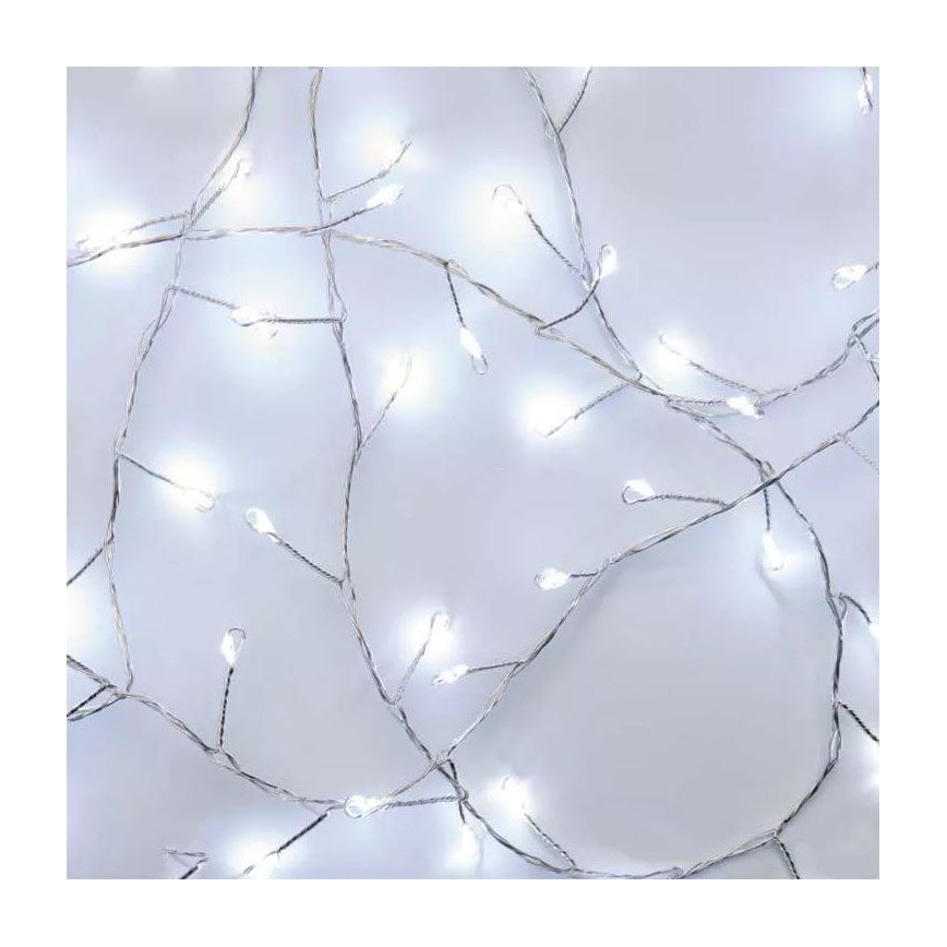 LED Weihnachtskette 100xLED/3xAA 2,7 m kaltweiß