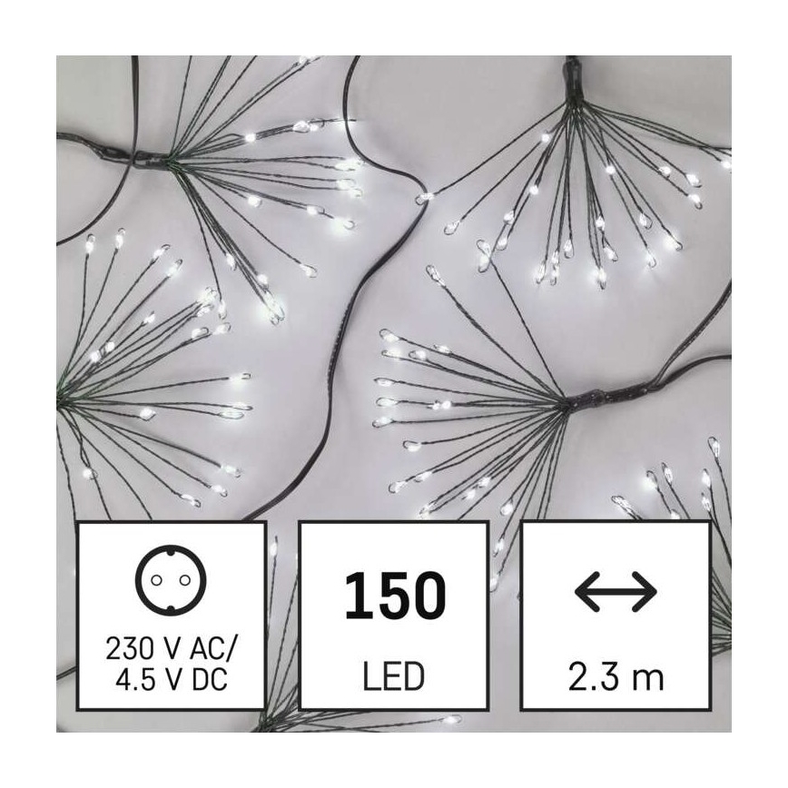 LED Weihnachtskette 150xLED/5,35m kaltweiß